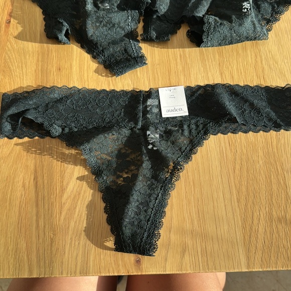 LOT x6 Auden all over lace thong target black L (12-14) underwear/panty bundle - Picture 3 of 4